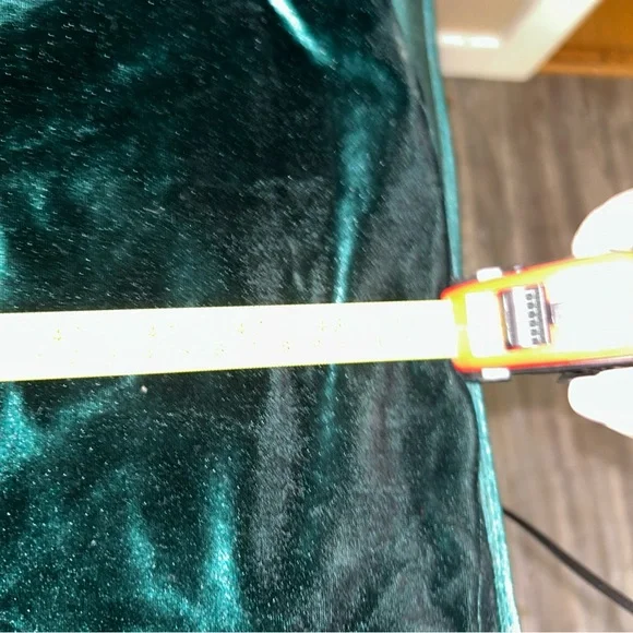 Revelry Emerald Green Velvet Halter Gown convertible top - Picture 9 of 10